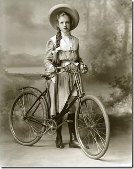 19th Century lady and bike