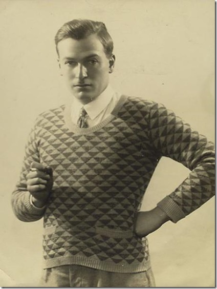 Richard Aldington in sweater