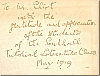 Students-inscription-to-T S Eliot 1919