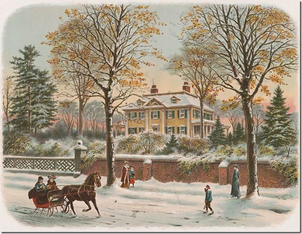 longfellows house in winter