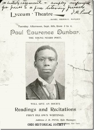 Young Negro Poet Dunbar poster