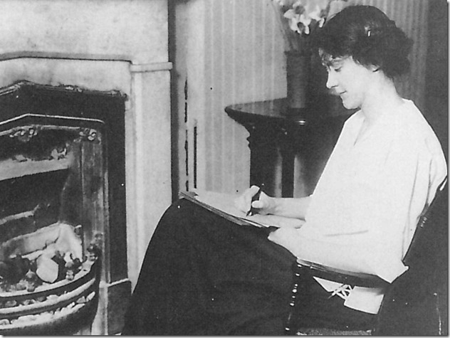 Susan Glaspell by the fireside