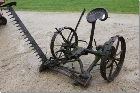 horse-drawn mower