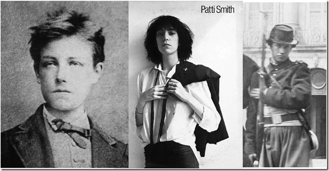 2 pictures of Rimbaud and Horses cover Patti Smith by Robert Maplethorpe